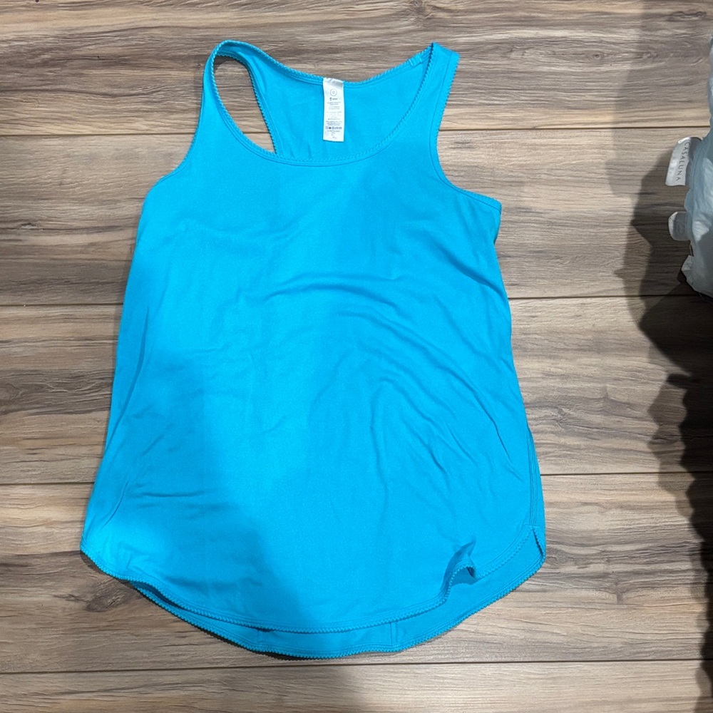 Blue racerback tank